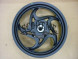 Диск колёсный передний 17"× 3.00" 5отв.× d150 SYM WOLF (T2) 250i [ЦВЕТ: BLACK MATT GY-7520U] 
