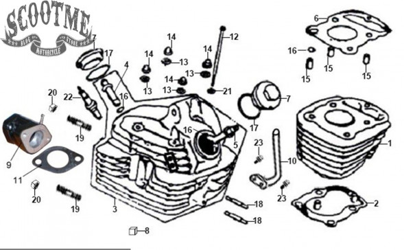 Прокладка головки цилиндра SYM XS125