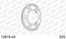 12815-43 звезда задняя SUZUKI GSX-R, YAMAHA XSR 700, YZF 1000 (ведомая) стальная, 525, AFAM (JTR1876.43)