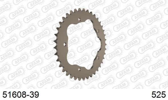 51608-39 звезда задняя DUCATI 1100 Evo Hypermotard, DUCATI 1100 Monster, Matrix (ведомая) алюминиевая, 525, AFAM