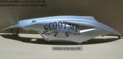 Облицовка задняя правая SYM SYMPHONY 50SR [SILVER S-880S]