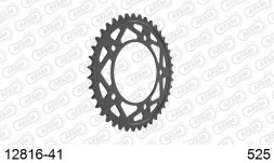 12816-41 звезда задняя YAMAHA YZF 1000 (ведомая) стальная, 525, AFAM (JTR1877.41)