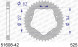51608-42 звезда задняя DUCATI 1100 Evo Hypermotard, DUCATI 1100 Monster, Matrix (ведомая) алюминиевая, 525, AFAM