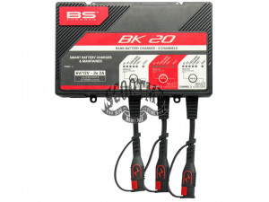 Зарядное устройство для мото АКБ, 3 канала 6/12 Вольт, 2 Ампера BS-BATTERY BK20