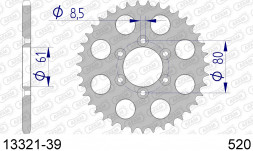 13321-39 звезда задняя YAMAHA TY 250 Z (ведомая) алюминиевая 520, AFAM