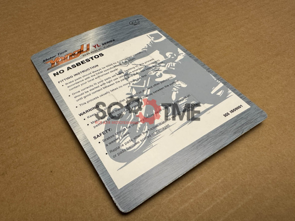YL-F018 Тормозные колодки дисковые мото YONGLI Organic (FDB312P)