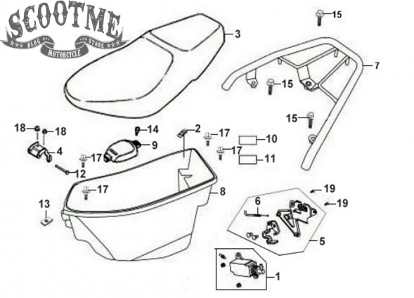Наклейка информационная SYM ORBIT 50 [Давление в шинах]