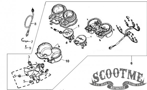 Панель приборов SYM XS125