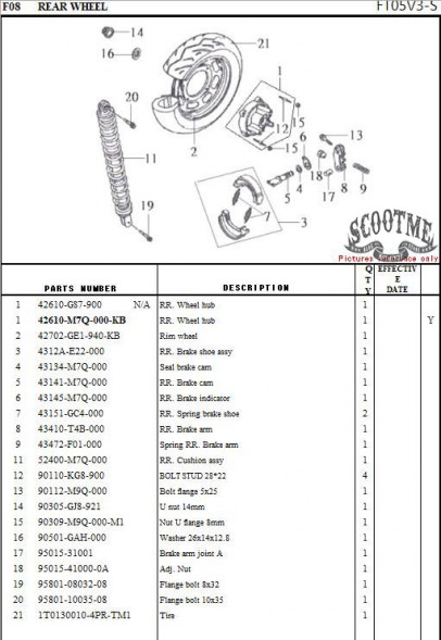 Колодки тормозные задние с пружинами к-т SYM DD 50