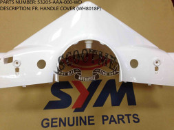 Облицовка руля передняя SYM ORBIT 50 [ЦВЕТ: WHITE WH8018P]