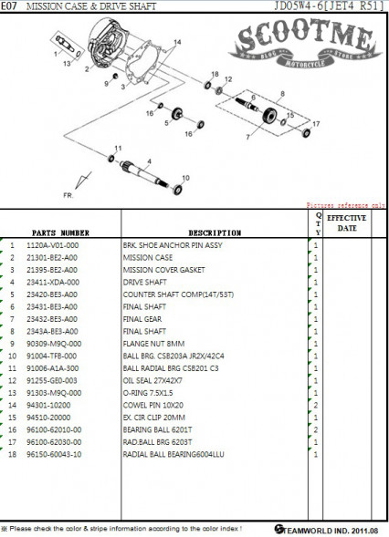 Подшипник шариковый радиальный SYM JET 4R 50 NAKED [С&amp;U 6203/P6]​