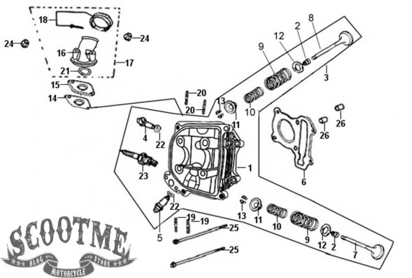 Клапан впускной SYM ORBIT 125