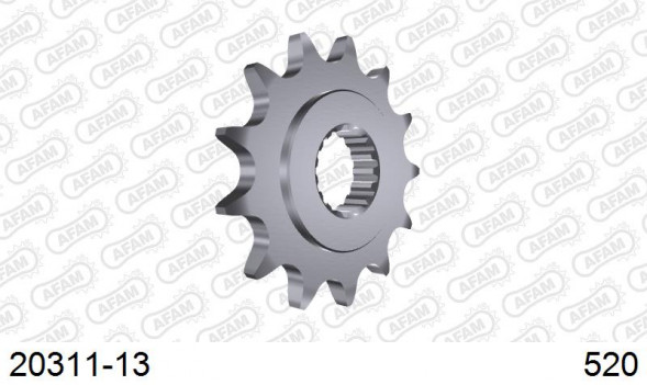 20311-13 звезда передняя HONDA CR 500, 250, CRF 450, TRX 450 (ведущая) стальная, 520, AFAM (JTF284.13)