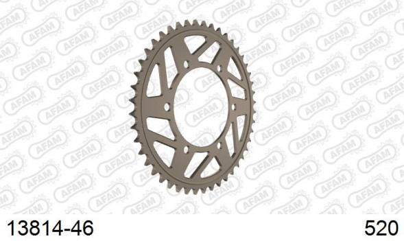 13814-46 звезда задняя SUZUKI GSX 1000, YAMAHA YZF (ведомая) алюминиевая, HARD, AFAM (JTA486.46 wrong)