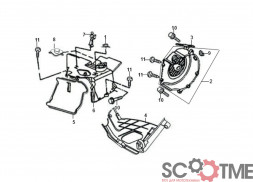 Клипса крепления кожуха с гайкой SYM ORBIT 50