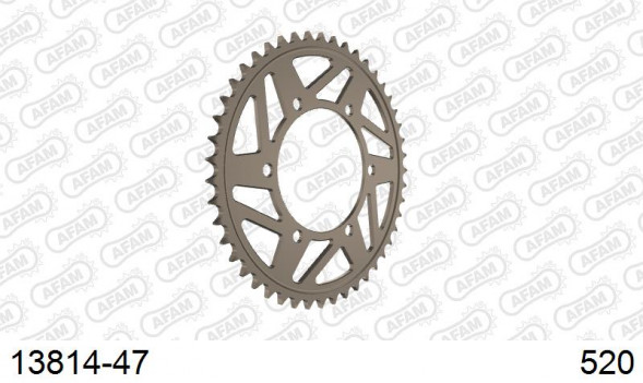 13814-47 звезда задняя SUZUKI GSX 1000, YAMAHA YZF (ведомая) алюминиевая, HARD, AFAM (JTA486.47 wrong)