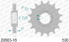 20603-16 звезда передняя HONDA CB 1000, 1300, CBF 1000, CBR 1000, VFR 1000 (ведущая) стальная, 530, AFAM (JTF333.16)