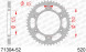 71304-52 звезда задняя KTM EXC, KTM SX, XC, HUSQVARNA FC (ведомая) стальная, 520, AFAM (JTR897.52)