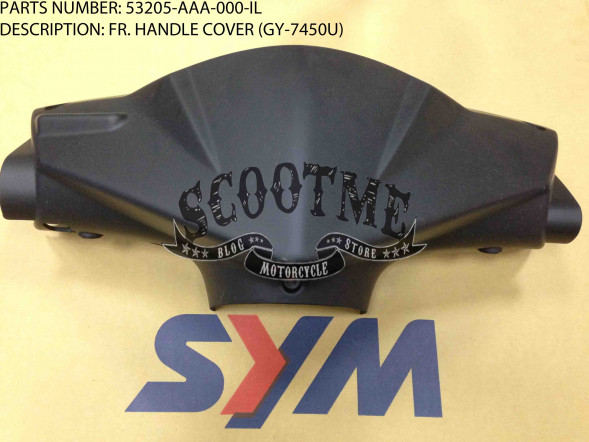 Облицовка руля передняя SYM ORBIT 50 [ЦВЕТ: BLACK MATT GY-7450U]