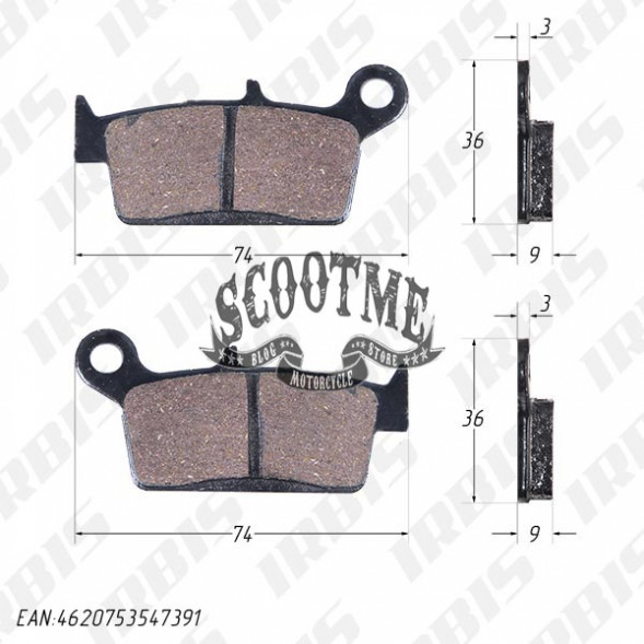 Колодки тормозные дисковые комплект (2шт.) Honda Lead-50/90 SCOOTER-M