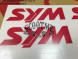 Наклейка декоративная на облицовку руля переднюю SYM ORBIT 50 [ЦВЕТ: RED]