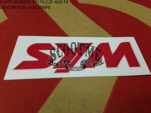 Наклейка декоративная на облицовку руля переднюю SYM ORBIT 50 [ЦВЕТ: RED]