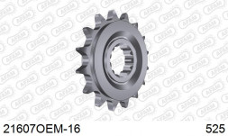 21607OEM-16 звезда передняя YAMAHA FZ 8 Fazer, MT-09, TDM 900, YZF-R1 1000 (ведущая) стальная с демпфером, 525, AFAM (JTF1591.16)