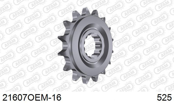 21607OEM-16 звезда передняя YAMAHA FZ 8 Fazer, MT-09, TDM 900, YZF-R1 1000 (ведущая) стальная с демпфером, 525, AFAM (JTF1591.16)