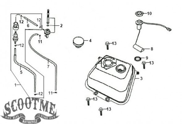 Датчик уровня топлива SYM ORBIT 50