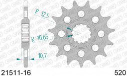 21511-16 звезда передняя YAMAHA YZF 600(ведущая) стальная, 520, AFAM