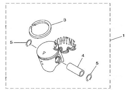 Поршень, комплект YAMAHA YZ125 2015-21 (стандартный)