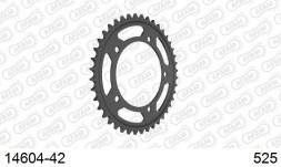14604-42 звезда задняя KAWASAKI KLV 1000, SUZUKI GSX 750, 1000 (ведомая) стальная, 525, AFAM (JTR1792.42)