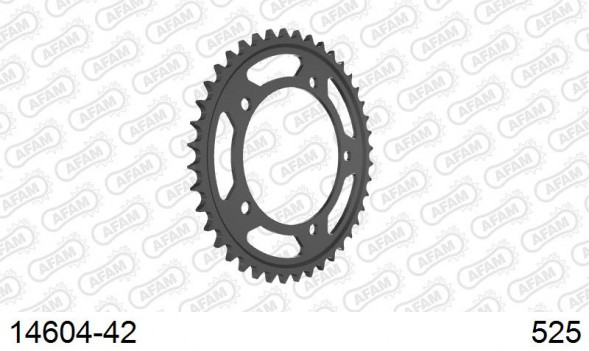 14604-42 звезда задняя KAWASAKI KLV 1000, SUZUKI GSX 750, 1000 (ведомая) стальная, 525, AFAM (JTR1792.42)