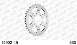 14902-45 звезда задняя SUZUKI GS1200, SUZUKI GSX 750, 1100 (ведомая) стальная, 530, AFAM (JTR816.45)