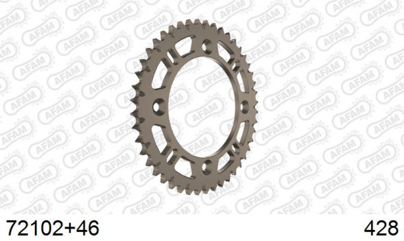 72102+46 звезда задняя KTM SX 105, HUSQVARNA TC 85 (ведомая) алюминиевая, самоочищающаяся, 428, AFAM (JTA895.46)