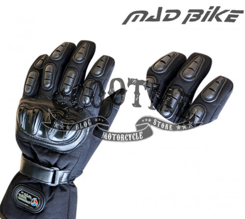 Теплые мотоперчатки MadBike MD15 (BLACK)