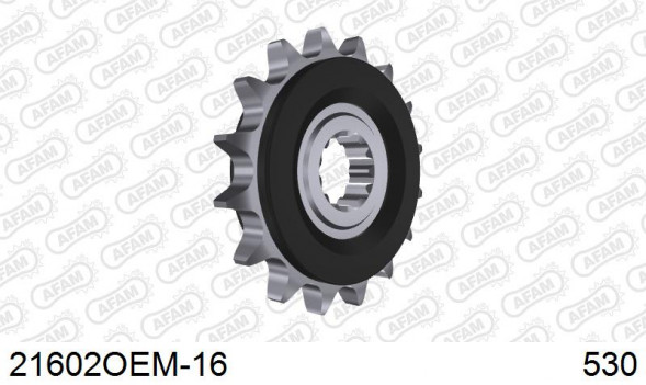 21602OEM-16 звезда передняя YAMAHA FZ 6 Fazer, FZX, YZF (ведущая) стальная с демпфером, 530, AFAM (JTF580.16)