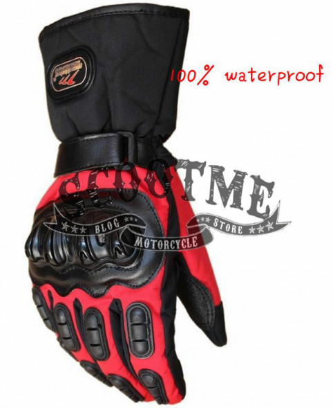 Теплые мотоперчатки MadBike MD15 (RED)