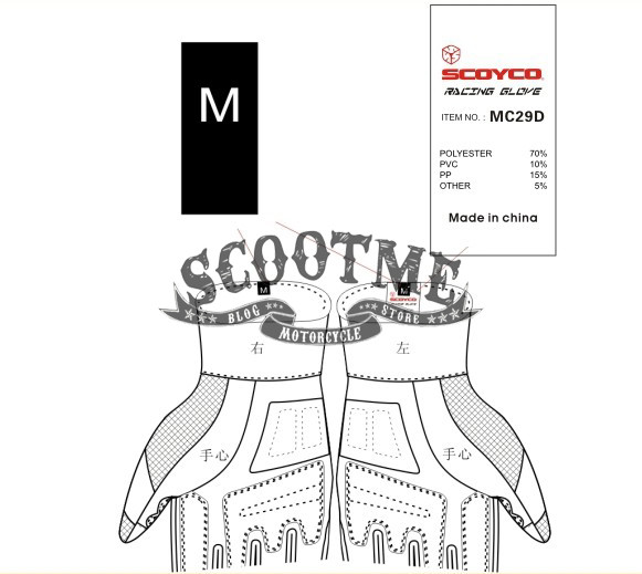 Мотоперчатки SCOYCO MC29D (BLACK)