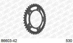 86603-42 звезда задняя SUZUKI GSF 1200 Bandit, SUZUKI SV 1000 (ведомая) стальная, 530, AFAM (JTR1800.42)