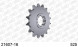 21607-16 звезда передняя YAMAHA FZ 8 Fazer, MT-09, TDM 900, YZF-R1 1000 (ведущая) стальная, 525, AFAM (JTF1591.16)