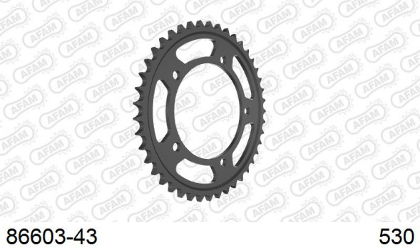86603-43 звезда задняя SUZUKI GSF 1200 Bandit, SUZUKI SV 1000 (ведомая) стальная, 530, AFAM (JTR1800.43)