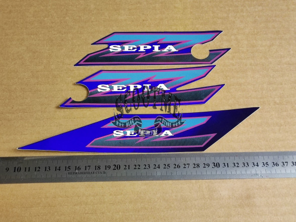 Наклейки SUZUKI SEPIA ZZ (3шт) [BLUE]