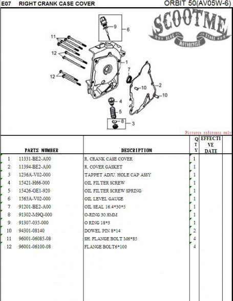 Кольцо уплотнительное 30.8×3.2мм SYM ORBIT 50 [M9T]