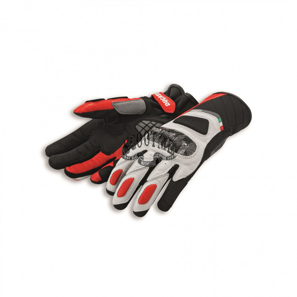 Мотоперчатки Ducati Sport C3 Gloves White-Red