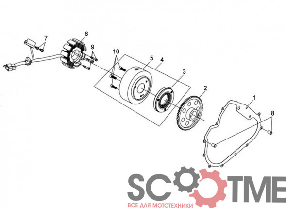 Ротор генератора SYM ATV600/ATV600LE