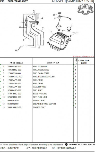 Фильтр топливный SYM SYMPHONY 125SR