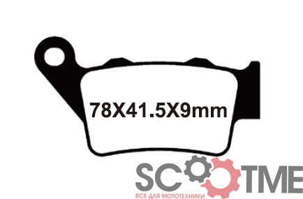YL-F124 Тормозные колодки дисковые мото YONGLI Organic (FDB2005P)