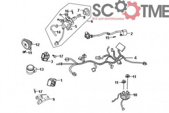 Замок зажигания SYM ORBIT 50