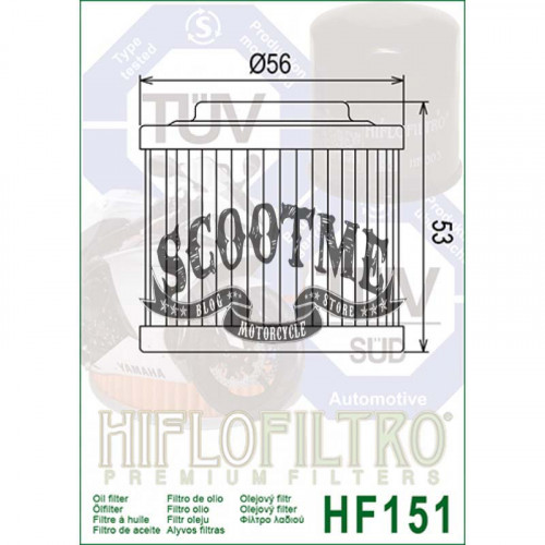 Масляный фильтр HI FLO HF151 (X305)